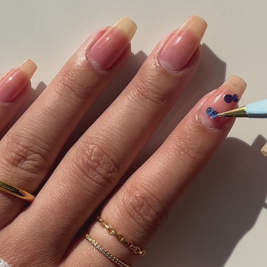 nail art sticker tutorial with farmer's market