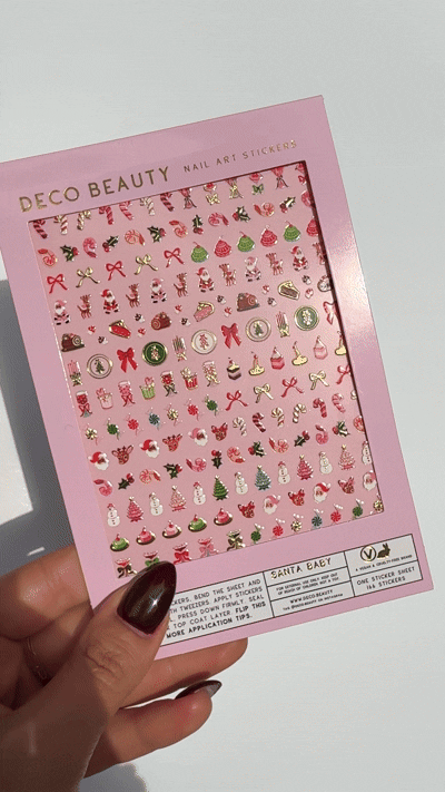 Santa Baby nail art sheet gif