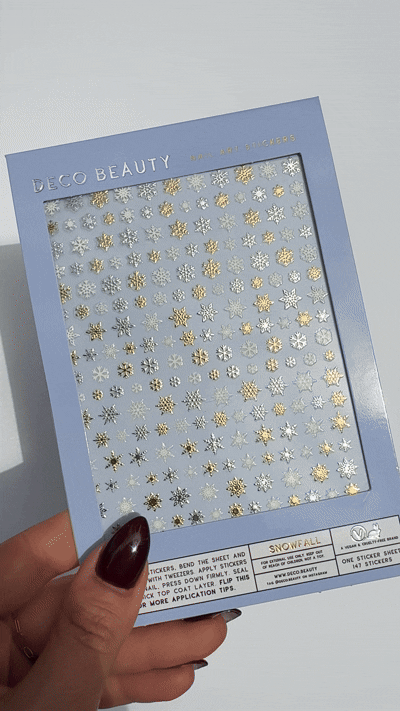 Snowfall nail art sheet gif