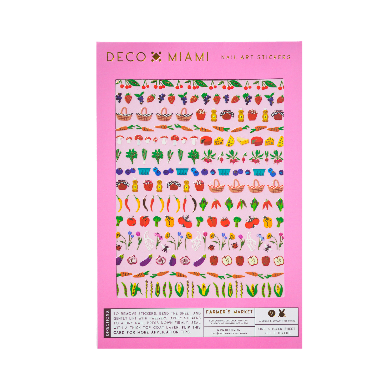 Farmer's Market flat lay sticker sheet